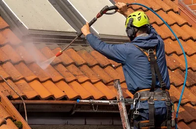 Démoussage et hydrofuge de toiture à Manthes